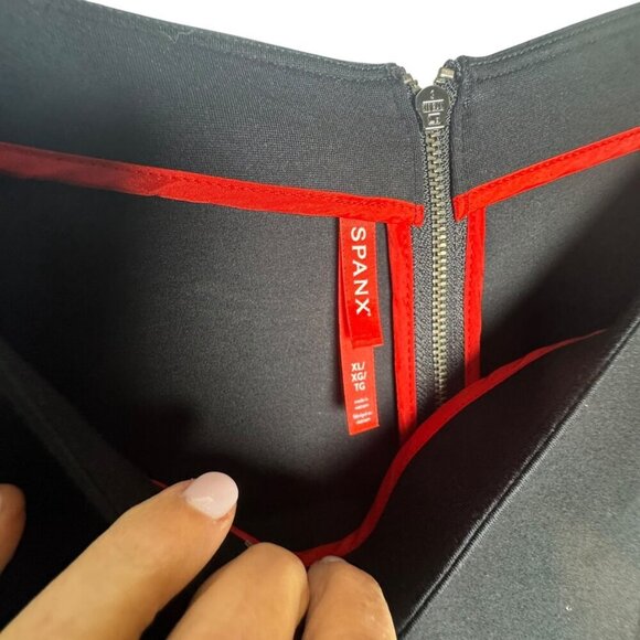 Spanx The Perfect Shift in Classic Black Ponte Stretch Dress 3 /4 Sleeve Size XL - Picture 9 of 11